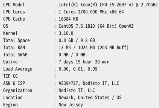 VPSDime – 美国新泽西机房|10G大管 – OVZ架构 – 年付$7插图